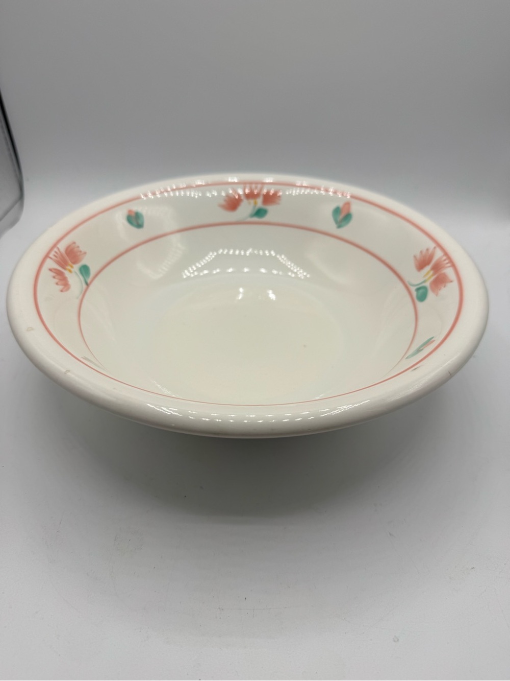 Maxam Italy "La Primula" Ceramic Pasta Serving Bowl Floral Design 10”